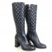 Chanel Quilted High Boots Heel 
